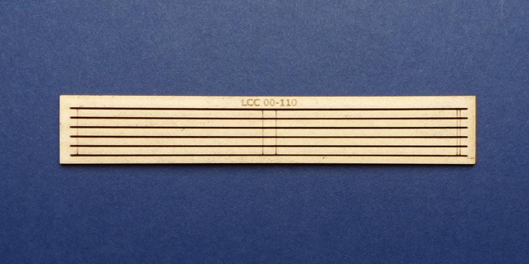 LCC 00-110 OO gauge canopy support strips Supports strips used to bind canopy ironworks.